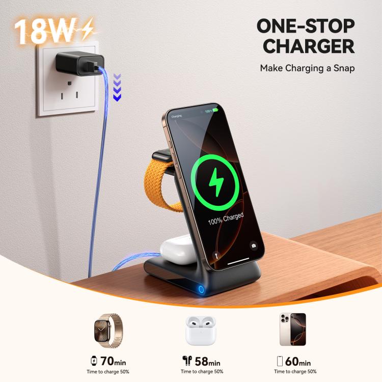 JOYROOM 3 in 1 Wireless Charging Station 6