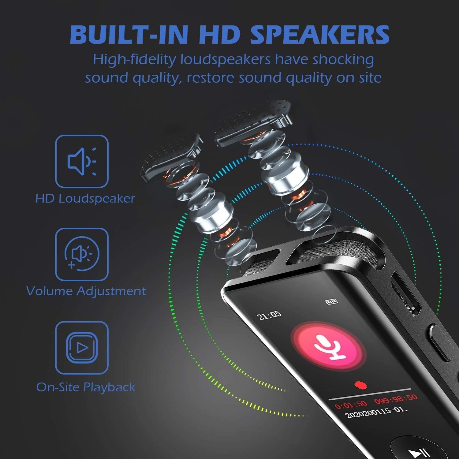 REMAX RP3 Digital Voice Recorder 16GB1536K BPS 5