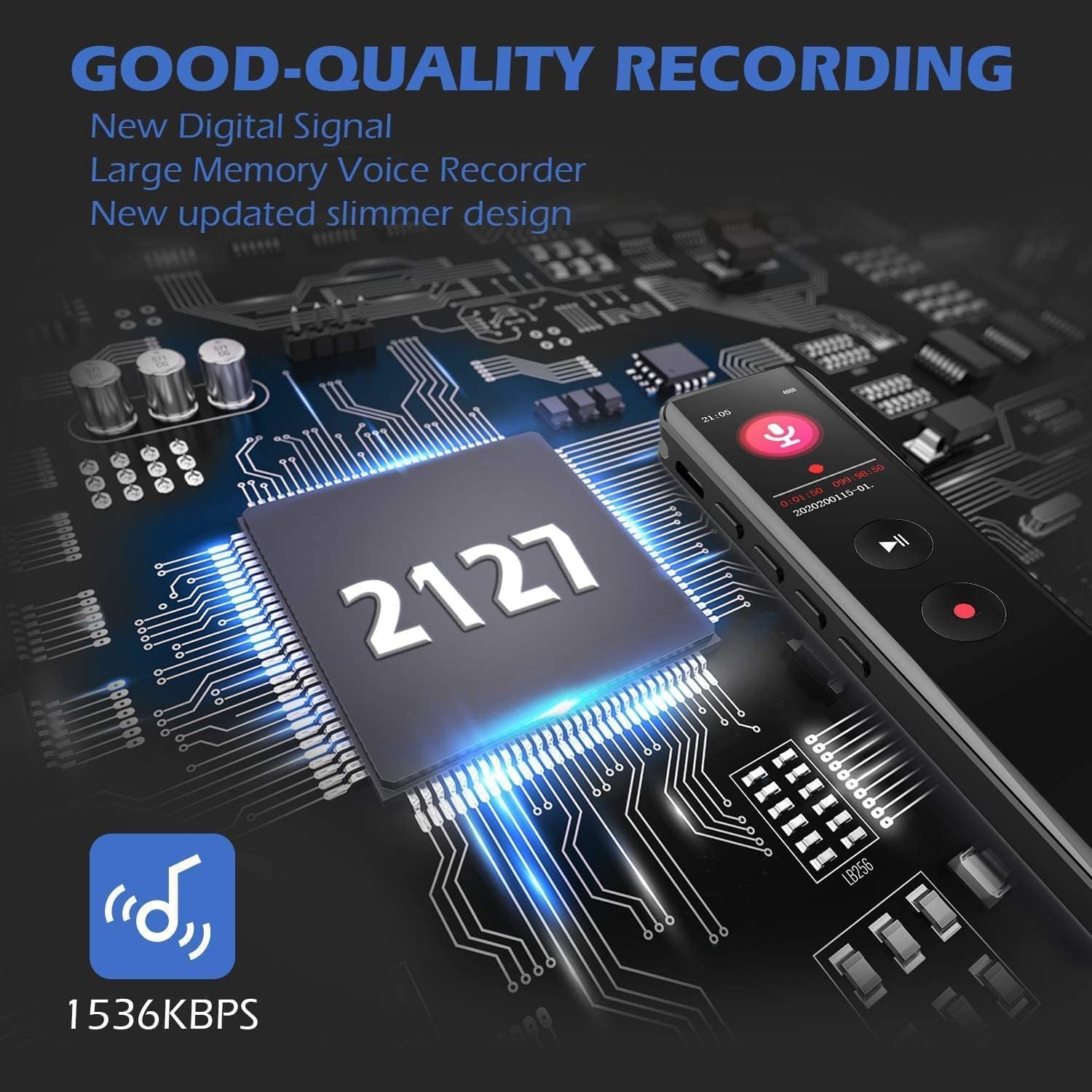 REMAX RP3 Digital Voice Recorder 16GB1536K BPS 6