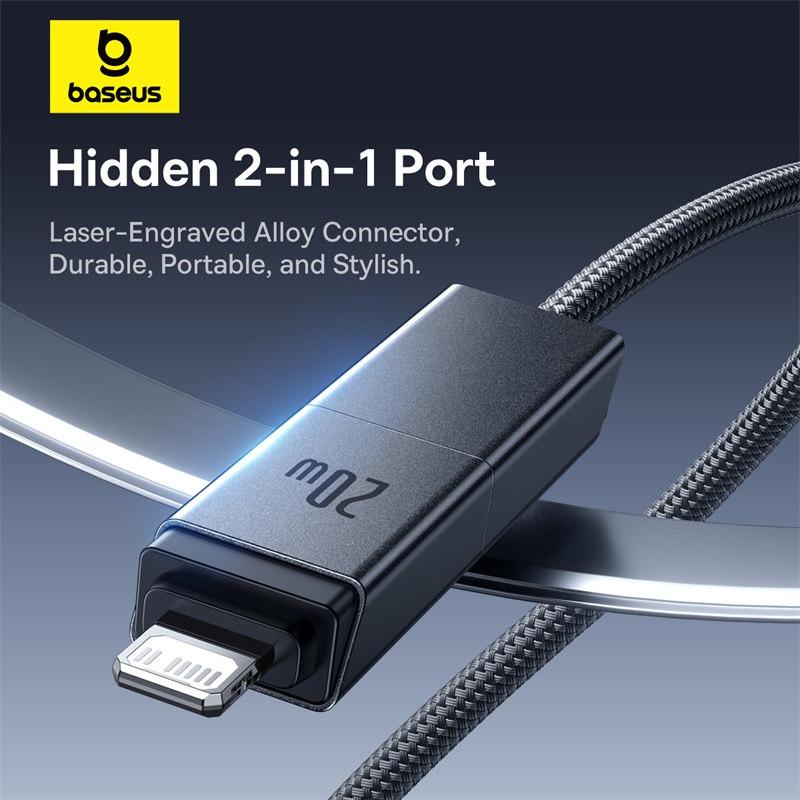 Baseus Versatile Two for Two Fast Charging Cable UC to CL 60W 1m 3