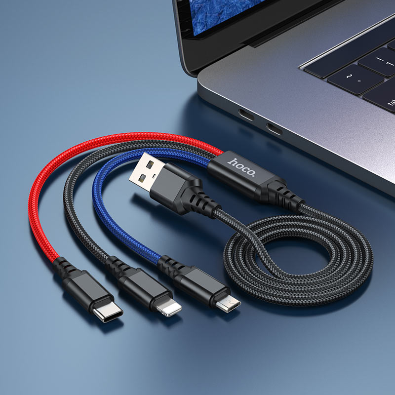 Hoco X76 3 in 1 Super Charging Cable 2