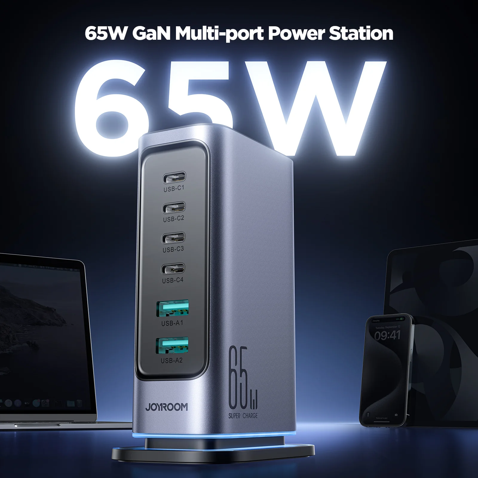 JOYROOM JR TCM02 65W GaN Multi port Power Station 4