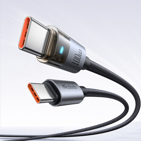 Mcdodo CA 5580 Type C to Type C 100W Transparent Fast Charging Cable 1 4