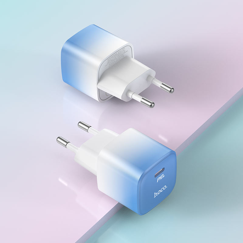 hoco c101a single port pd20w wall charger eu interior
