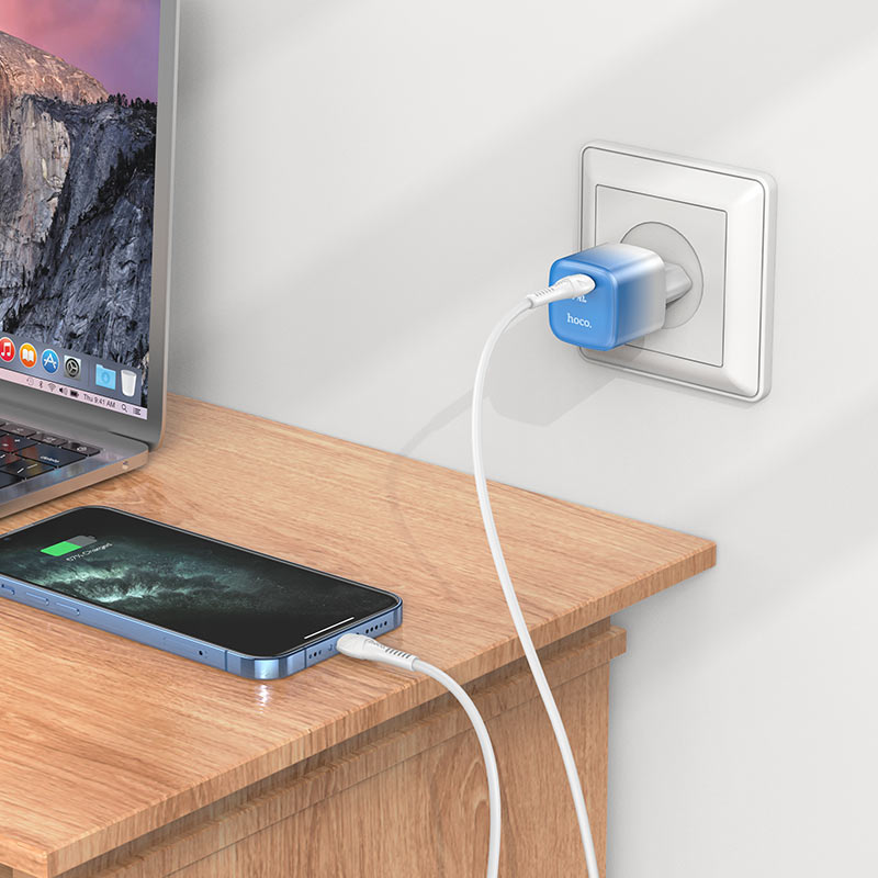 hoco c101a single port pd20w wall charger eu set tc to ltn interior