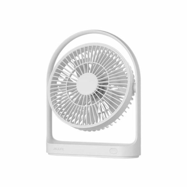 JISULIFE FA19 USB Portable Rechargeable Fan 4000mAH Battery with Type C Charging Port 270°Rotate: The fan page can be rotated by 270°, the angle can be adjusted as you wish. 4000 mAh battery capacity: Type C 2.0 fast charge, can last 15 hours in wireless mode, Can also be used while charging. 4 speed settings: The first gear–A breeze blowing, the second gear–Double refreshment, the third gear-Strong wind speed, the fourth gear–Natural wind mode. Portable and exquisite: Convenient and does not take up space, can be easily stored, beautiful and tidy. Specifications: Size: 182x228x60mm Product material: ABS Fan wind speed: 4 speed settings Battery capacity: 4000mAh Charging time: 3-4 hours Usage time: wireless 15 hours Interface type: Type C