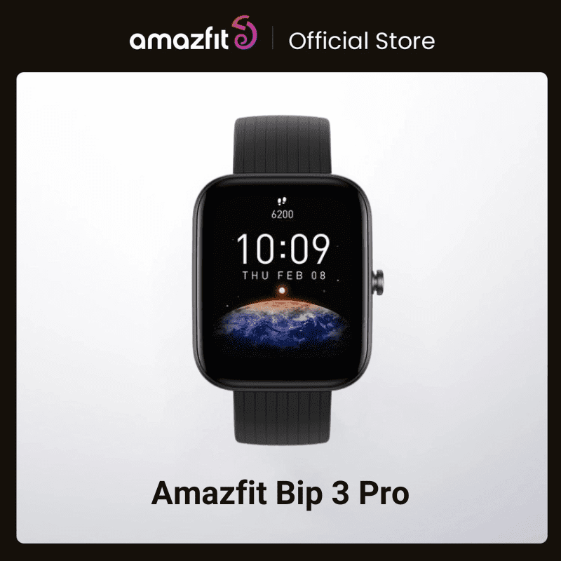 Amazfit BIP 3 Pro Smartwatch Global Version - Black