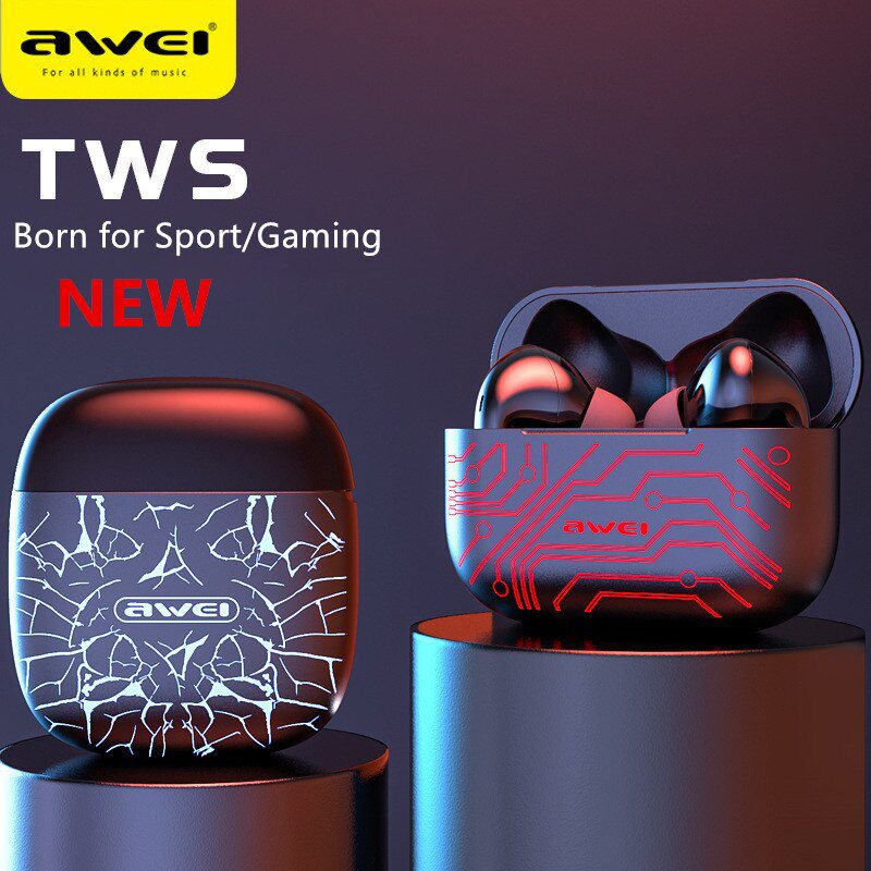 main image1AWEI T29 Pro TWS Bluetooth Earphones Wireless Headphones cool LED Display Earbuds With Mic HiFi Sports