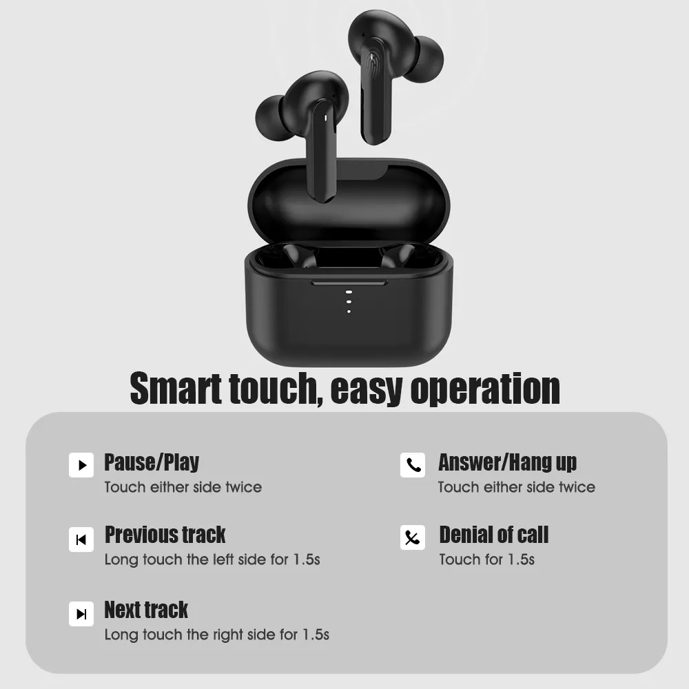 qcy t10 pro true wireless earbuds with 4 mics noise cancelling 4 1
