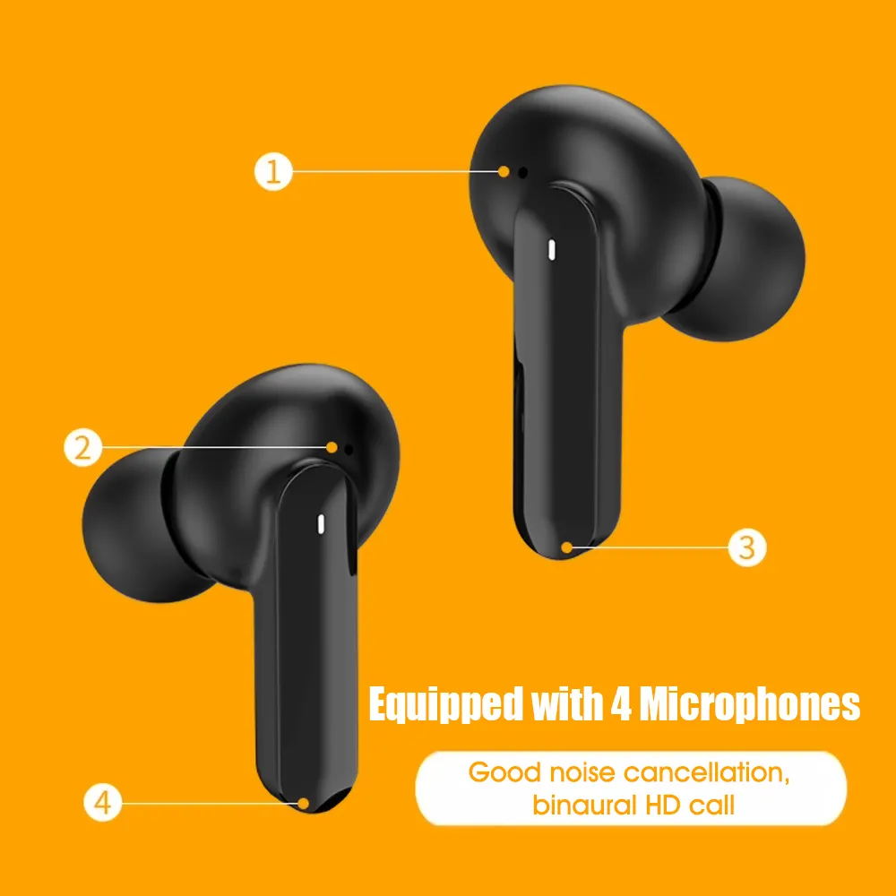 qcy t10 pro true wireless earbuds with 4 mics noise cancelling 6