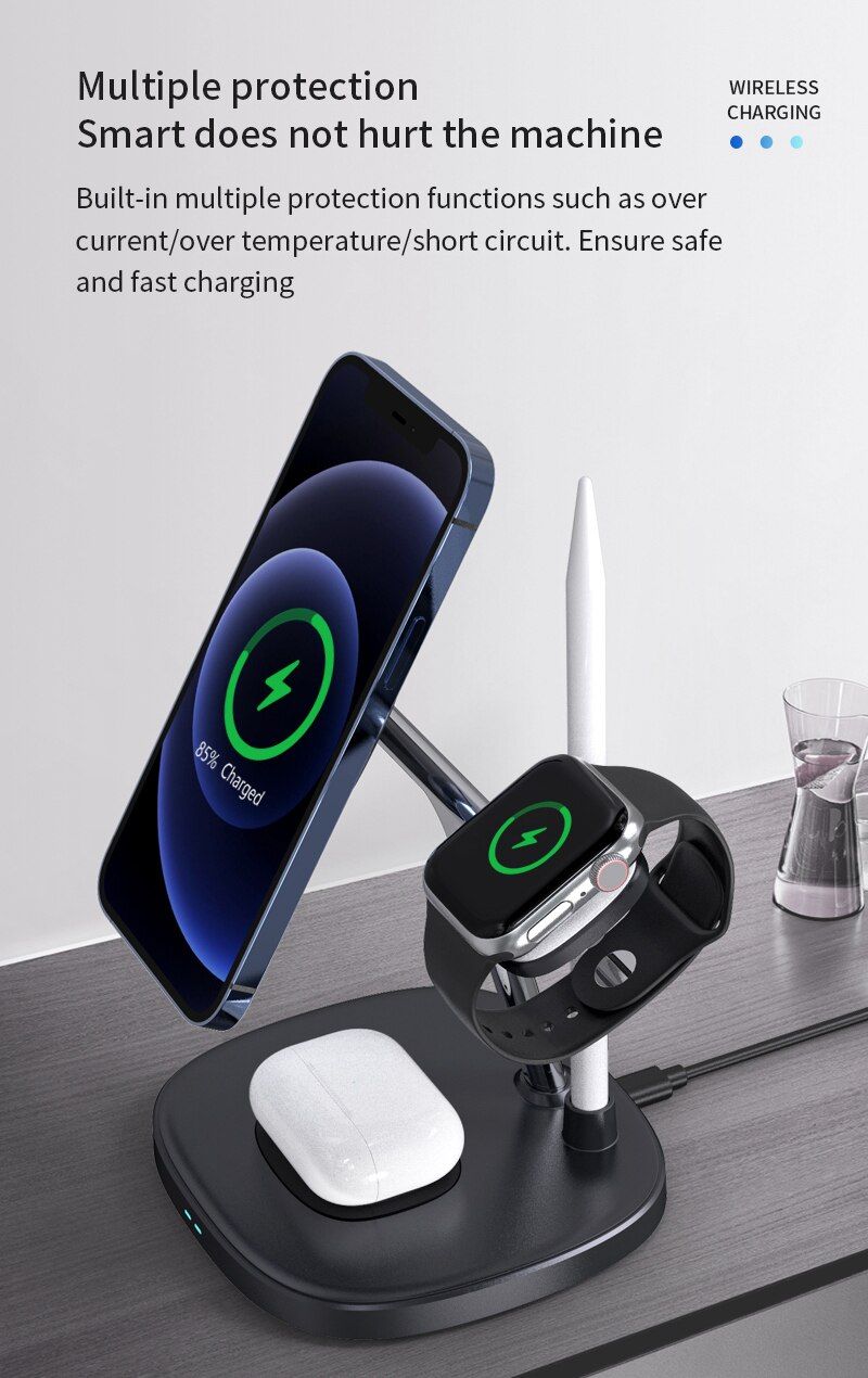 wiwu power air 4 in 1 qi magnetic 15w wireless charger 2