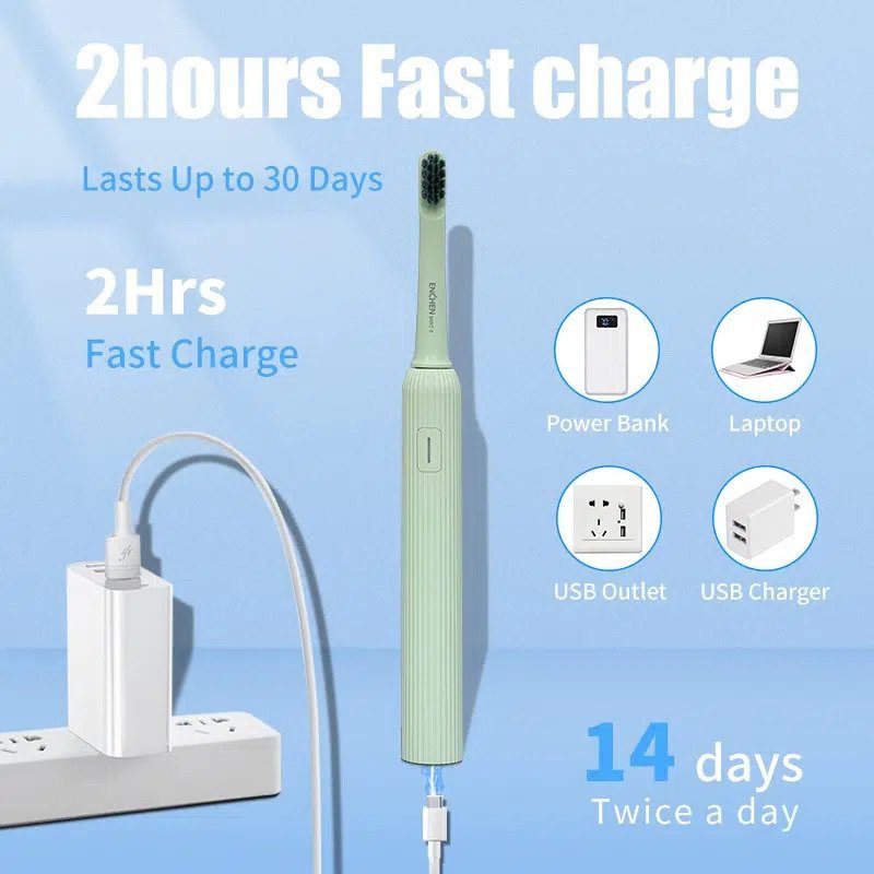 Xiaomi Enchen Mint Green Electric Toothbrush gadget99