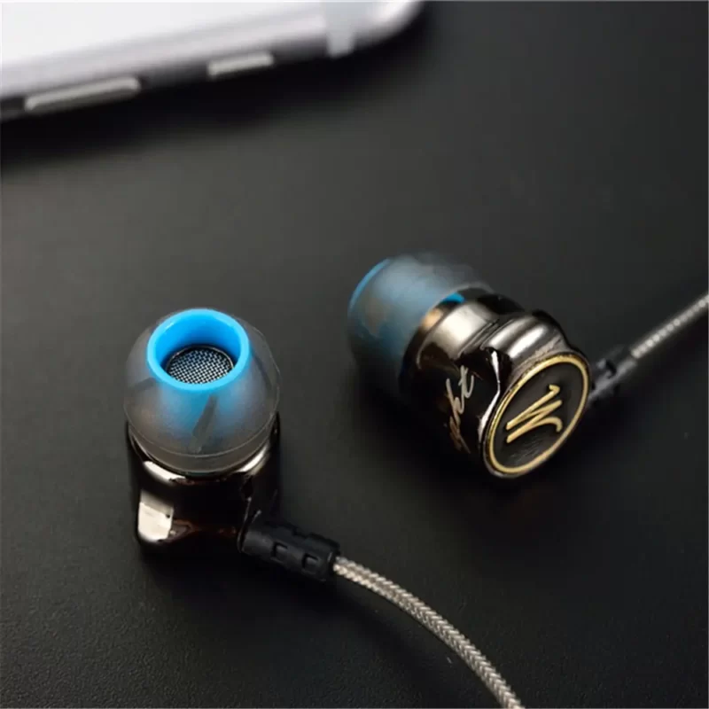 Earphones QKZ DM7 Special Edition Gold Plated Housing Headset Noise Isolating HD HiFi Earphone auriculares fone 5.jpg
