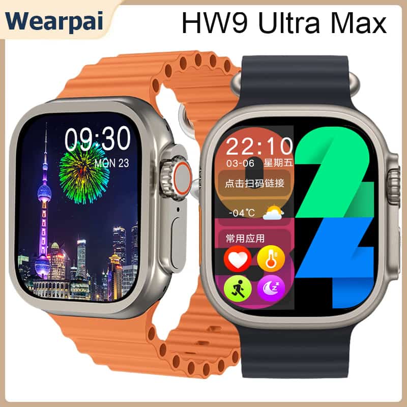 zXPpHW9 Ultra Max Smart Watch 49MM 2 2 Amoled screen with Double watchband compass Body Temperature min