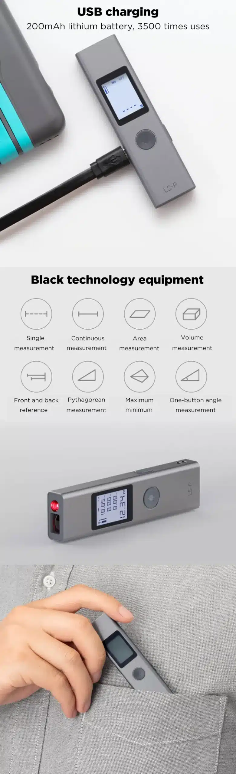 Xiaomi ATuMan DUKA LS P Intelligent Digital Laser Rangefinder 3 scaled