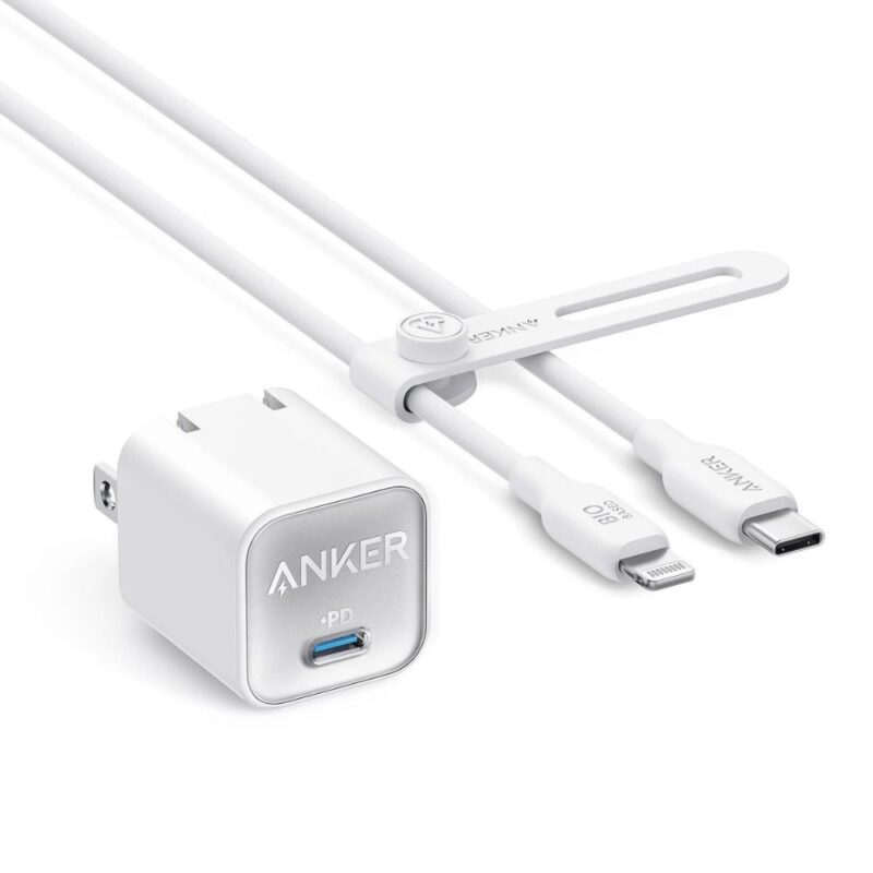anker nano 3 30w adapter with type c to lightning cable b2152 1