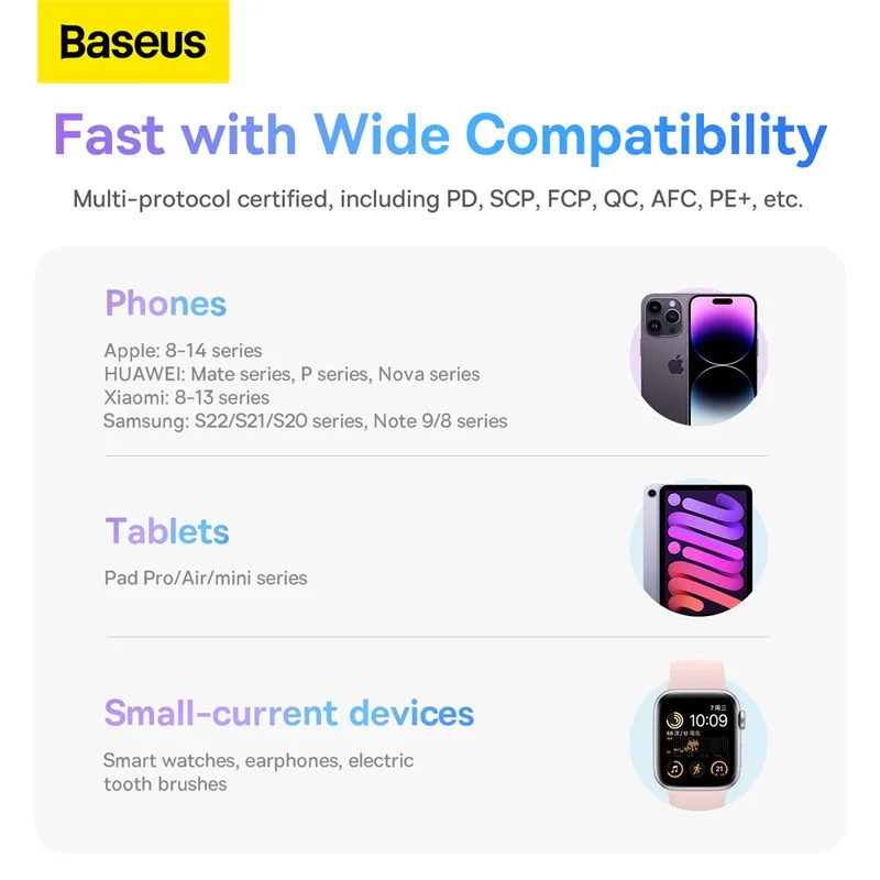 Baseus Power Bank 20000mAh 22.5W Built in Lightning Type C Cable Comet Series Digital Display Fast Charge Power PPMD020101 10
