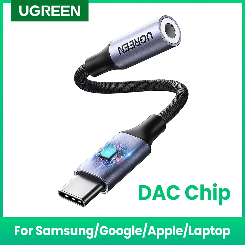 UGREEN DAC Chip USB C to 3 5mm Headphone Adapter Type C to 3 5 AUX