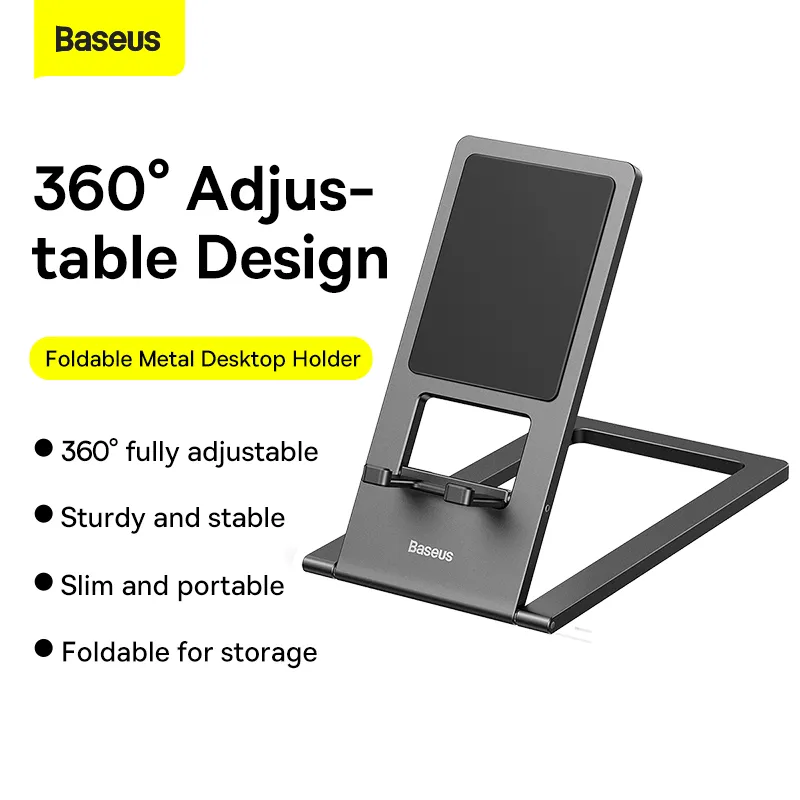 Baseus Holder Foldable Metal Desktop Holder Gray LUKP000013 baseus.com 2