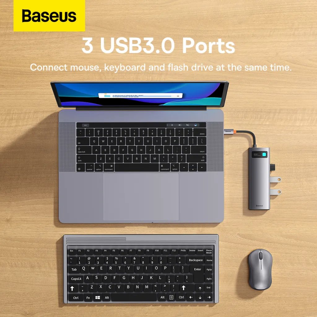 Baseus Hub Type C 8 in 1 HDMI4K 60@Hz StarJoy 8 Port Multi functional Hub Update Version WKWG080113 1
