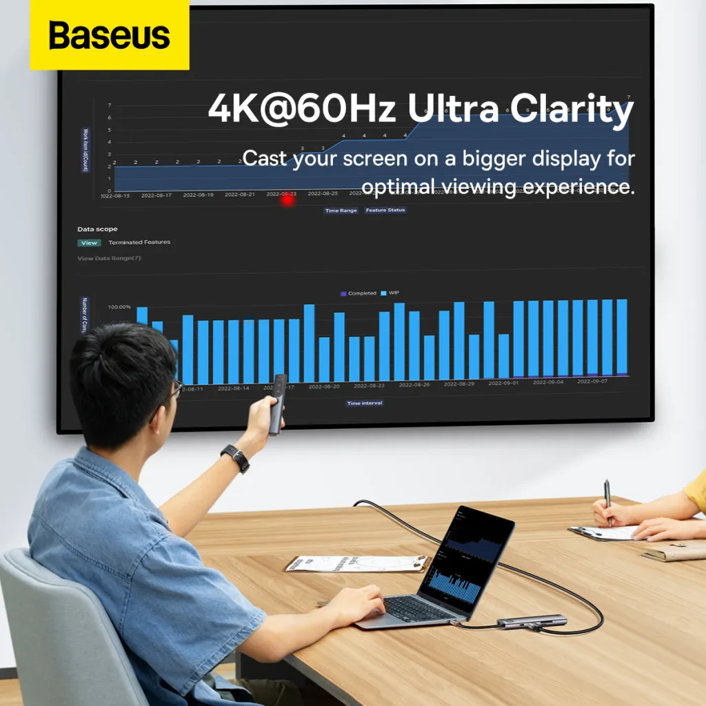 Baseus Hub Type C 8 in 1 HDMI4K 60@Hz StarJoy 8 Port Multi functional Hub Update Version WKWG080113 17