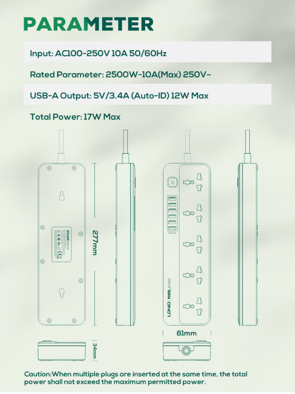 Ldnio Universal Outlet Power Strip
