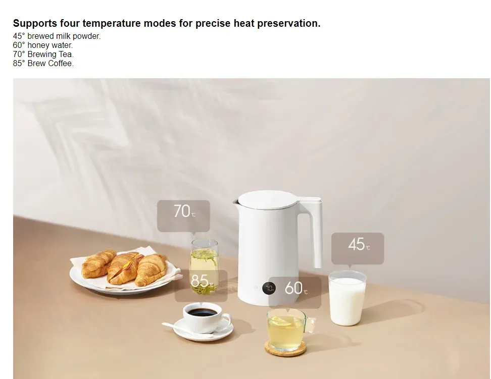 Xiaomi Mijia Thermostatic Electric Kettle 2 with Led Display MJHWSH03YM1