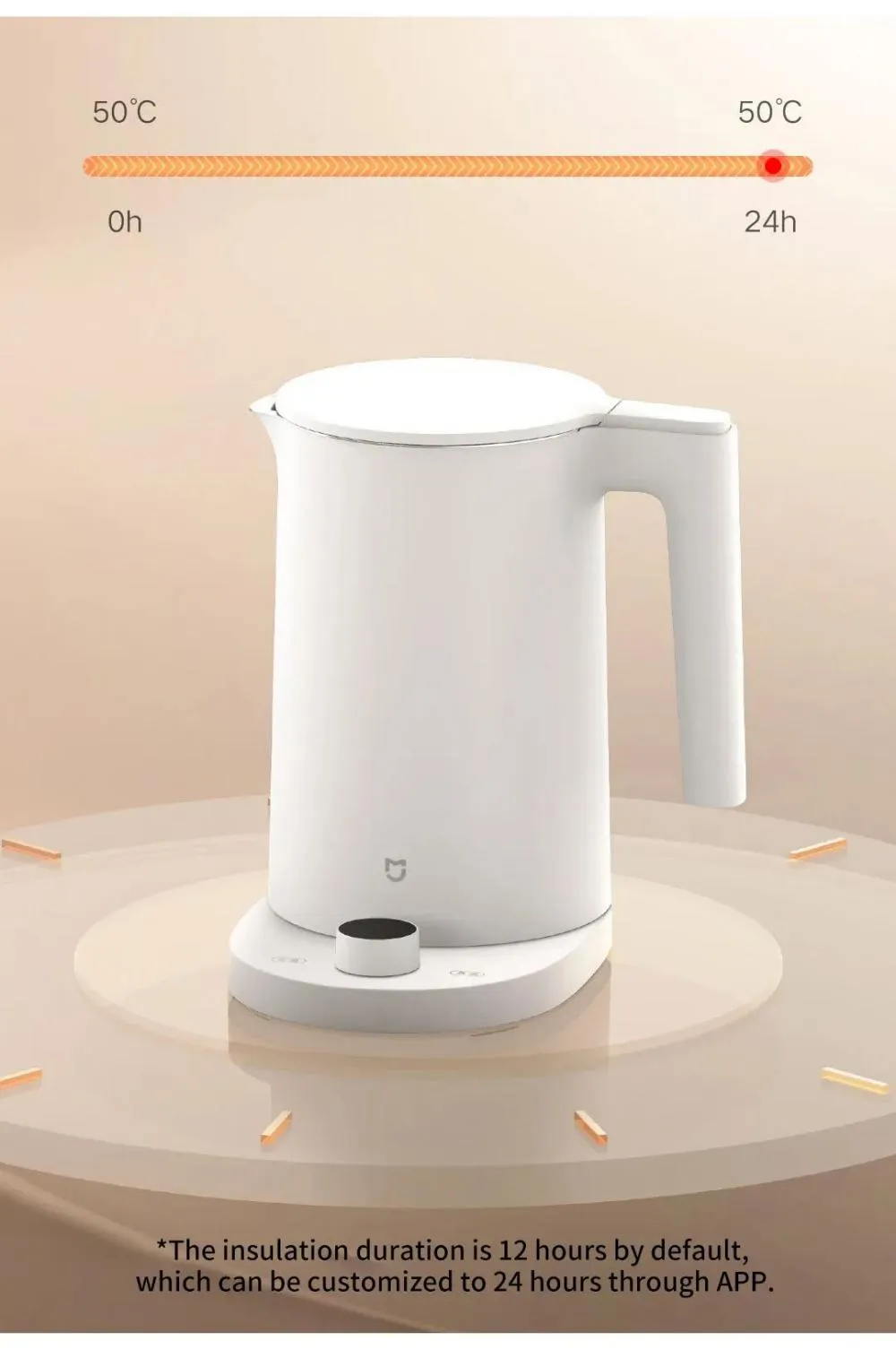 xiaomi mijia thermostatic electric kettle 2 pro 1 7l stainless steel app control 1 1