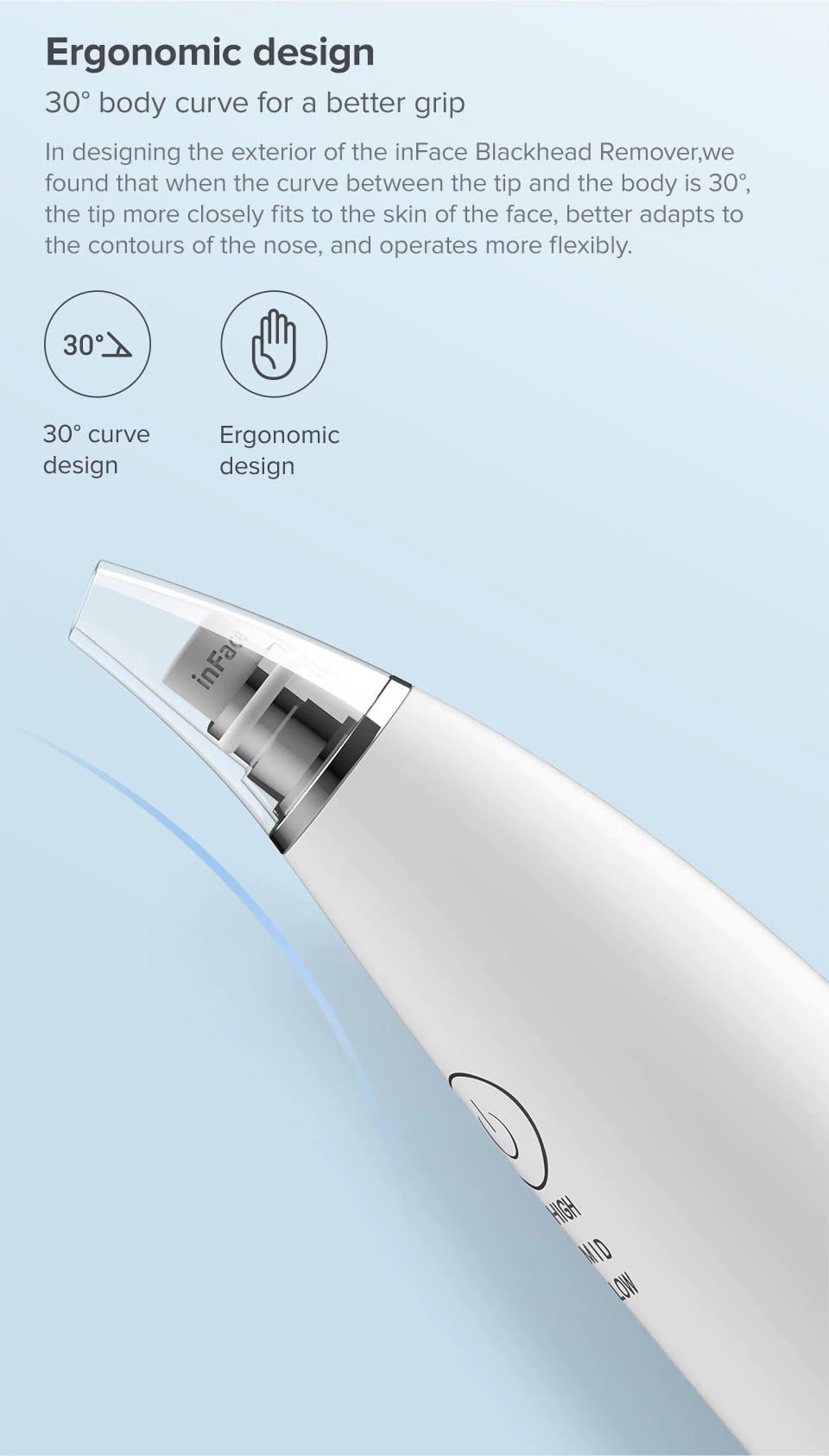 Xiaomi Inface Electric Blackhead Removal MS7000 White Silver banner14