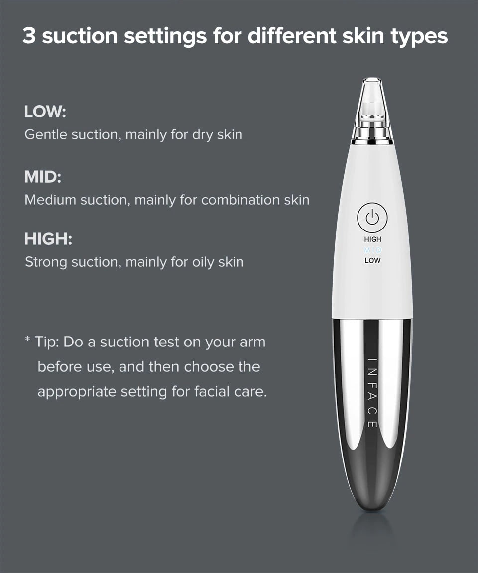 Xiaomi Inface Electric Blackhead Removal MS7000 White Silver banner7