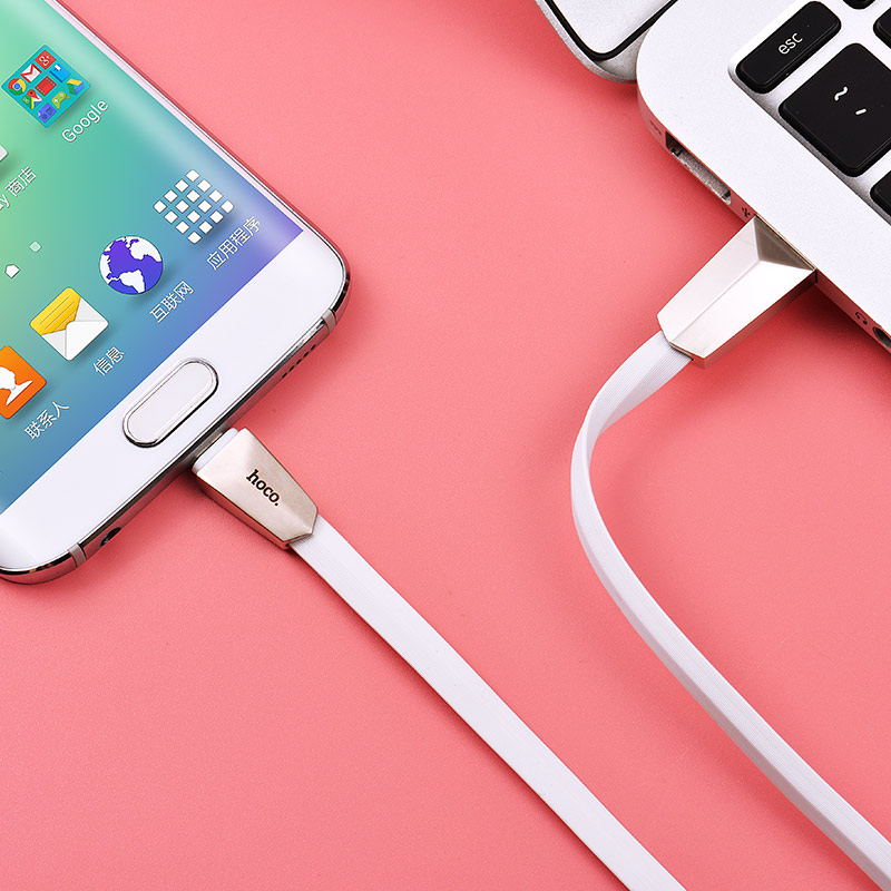 x4 zinc alloy rhombus micro usb charging cable interior