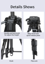 Jmary Professional Tripod (KP-2234) - Image 8