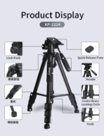 Jmary Professional Tripod (KP-2234) - Image 11