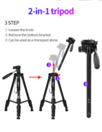 Jmary Professional Tripod (KP-2254) - Image 5