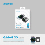 Momax Q.Mag Go 20W 2-in-1 Wireless Charger with MagSafe (UD30) - Image 6