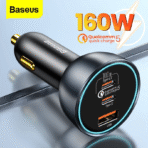 Baseus Qualcomm Quick Charge 5 Technology Multi-Port Fast Charge (C+C+U) 160W Set - Image 13