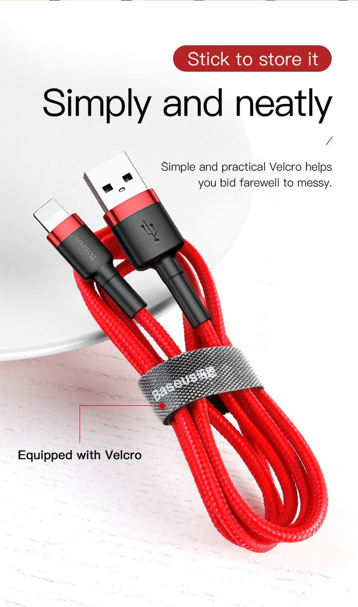 Baseus Cafule Series USB to Lightning 2.4A Data Cable 1