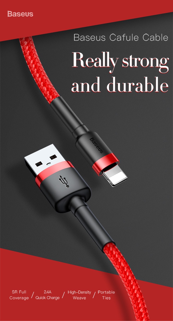 Baseus Cafule Series USB to Lightning 2.4A Data Cable 5
