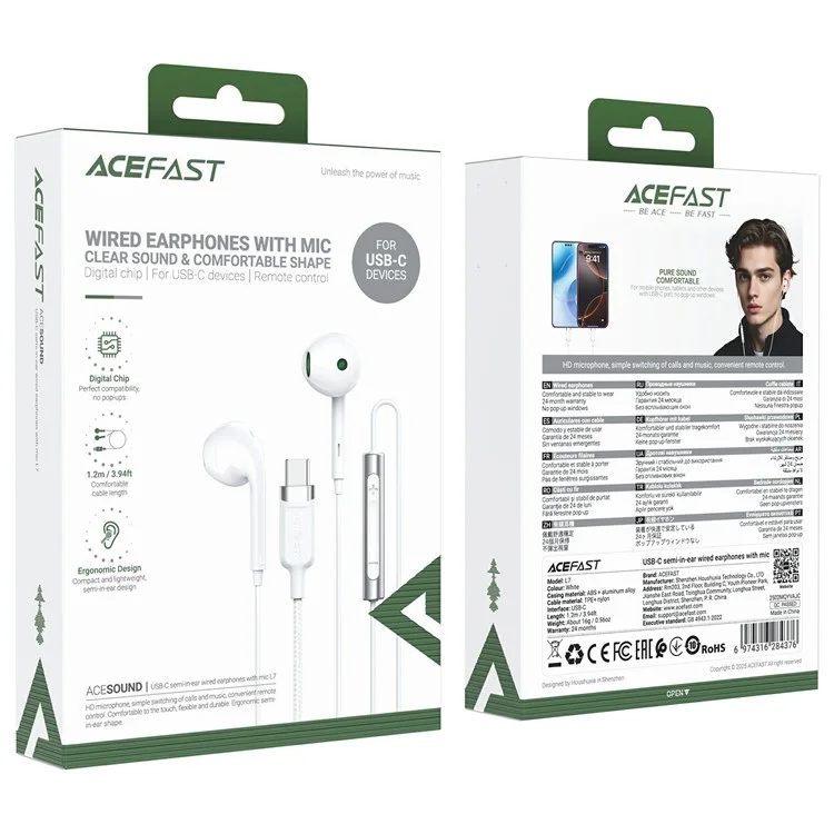 ACEFAST L7 USB C Semi In Ear Wired Earphones 1