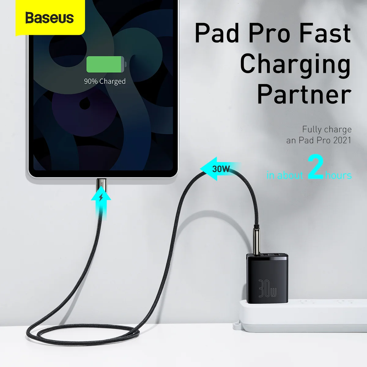 Baseus Compact Quick Fast Charger 2UC 30W CN Black 10