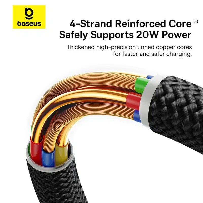 Baseus Dura Series Fast Charging Cable Type C to iP 20W 1m GoldBlack Baseuscolombo 16