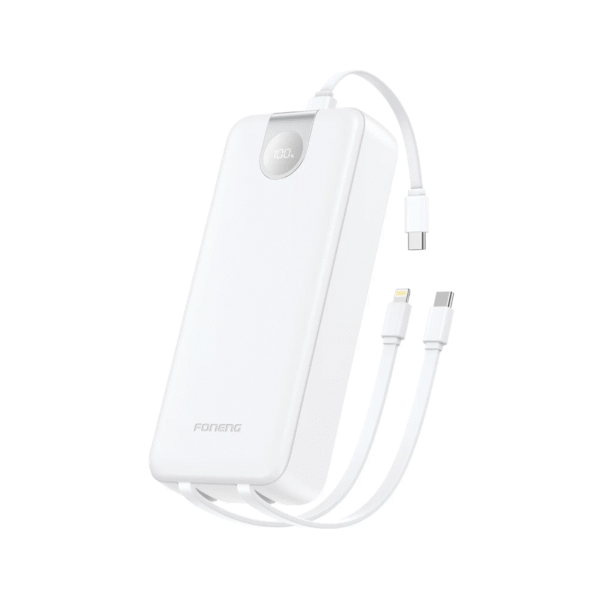 Foneng PX107 20000mAh Power Bank with 3 Built-in Cable Fast