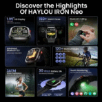 Haylou IRON NEO Smartwatch 1.95" Display 3ATM 30-Day Endurance (12 Months Dealer Warranty) - Image 5