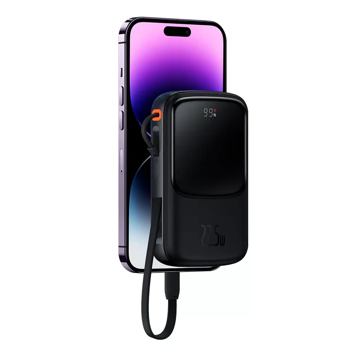Baseus Qpow 10000mAh 15W Digital Display Powerbank with iP Cable PPQD050103 1