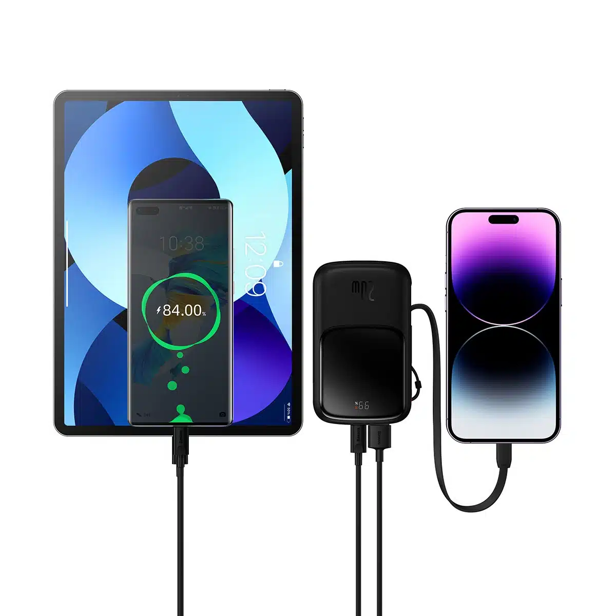 Baseus Qpow 10000mAh 15W Digital Display Powerbank with iP Cable PPQD050103 7