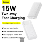 Baseus Bipow 15W 20000mAh Digital Display Power Bank White - Image 3