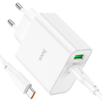 Hoco Awesome PD65W High Power Dual Port (1A1C) Fast Charger Set (C113A) - Image 4