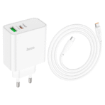 Hoco Awesome PD65W High Power Dual Port (1A1C) Fast Charger Set (C113A) - Image 2