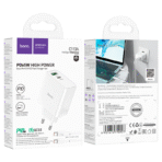 Hoco Awesome PD65W High Power Dual Port (1A1C) Fast Charger Set (C113A) - Image 5
