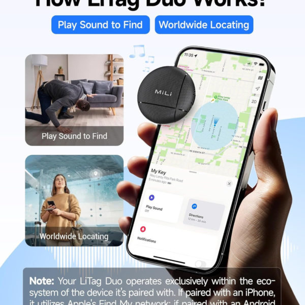 MiLi LiTag Duo Android & iOS Location Tracker